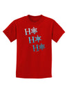 Ho Ho Ho Snowflakes Childrens Dark T-Shirt-Childrens T-Shirt-TooLoud-Red-X-Small-Davson Sales