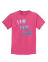 Ho Ho Ho Snowflakes Childrens Dark T-Shirt-Childrens T-Shirt-TooLoud-Sangria-X-Small-Davson Sales