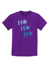 Ho Ho Ho Snowflakes Childrens Dark T-Shirt-Childrens T-Shirt-TooLoud-Purple-X-Small-Davson Sales