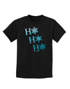 Ho Ho Ho Snowflakes Childrens Dark T-Shirt-Childrens T-Shirt-TooLoud-Black-X-Small-Davson Sales