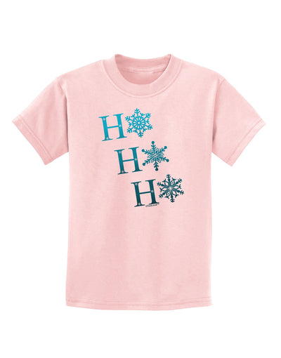 Ho Ho Ho Snowflakes Childrens T-Shirt-Childrens T-Shirt-TooLoud-PalePink-X-Small-Davson Sales