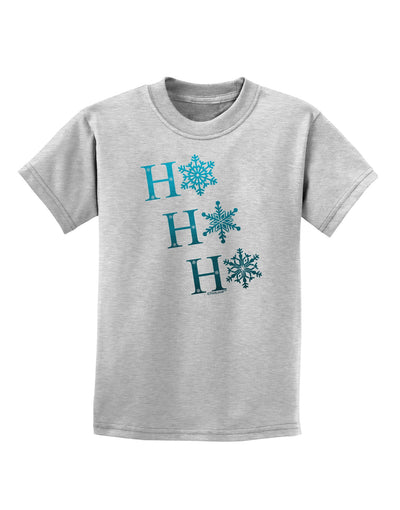 Ho Ho Ho Snowflakes Childrens T-Shirt-Childrens T-Shirt-TooLoud-AshGray-X-Small-Davson Sales