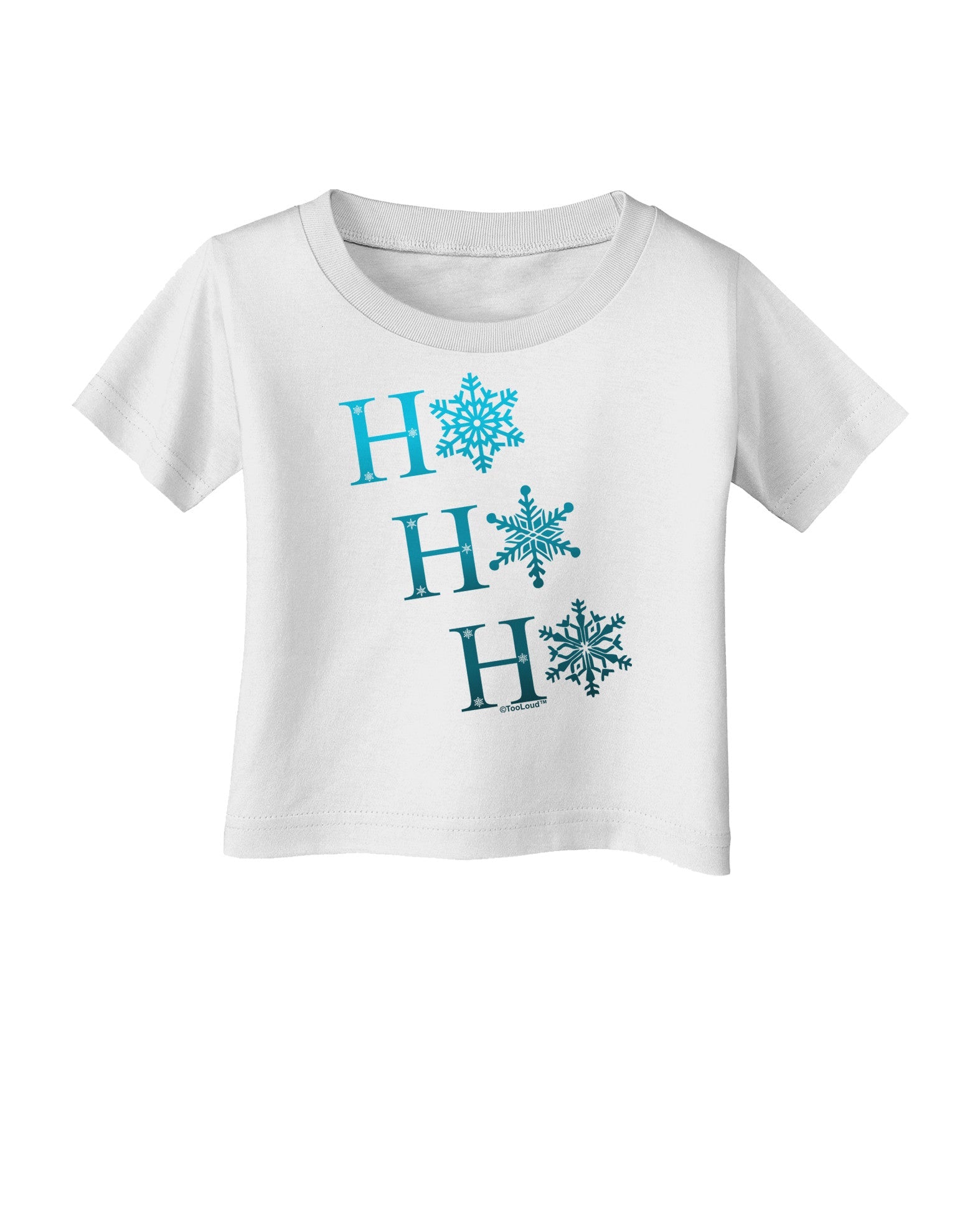 Ho Ho Ho Snowflakes Infant T-Shirt-Infant T-Shirt-TooLoud-White-06-Months-Davson Sales