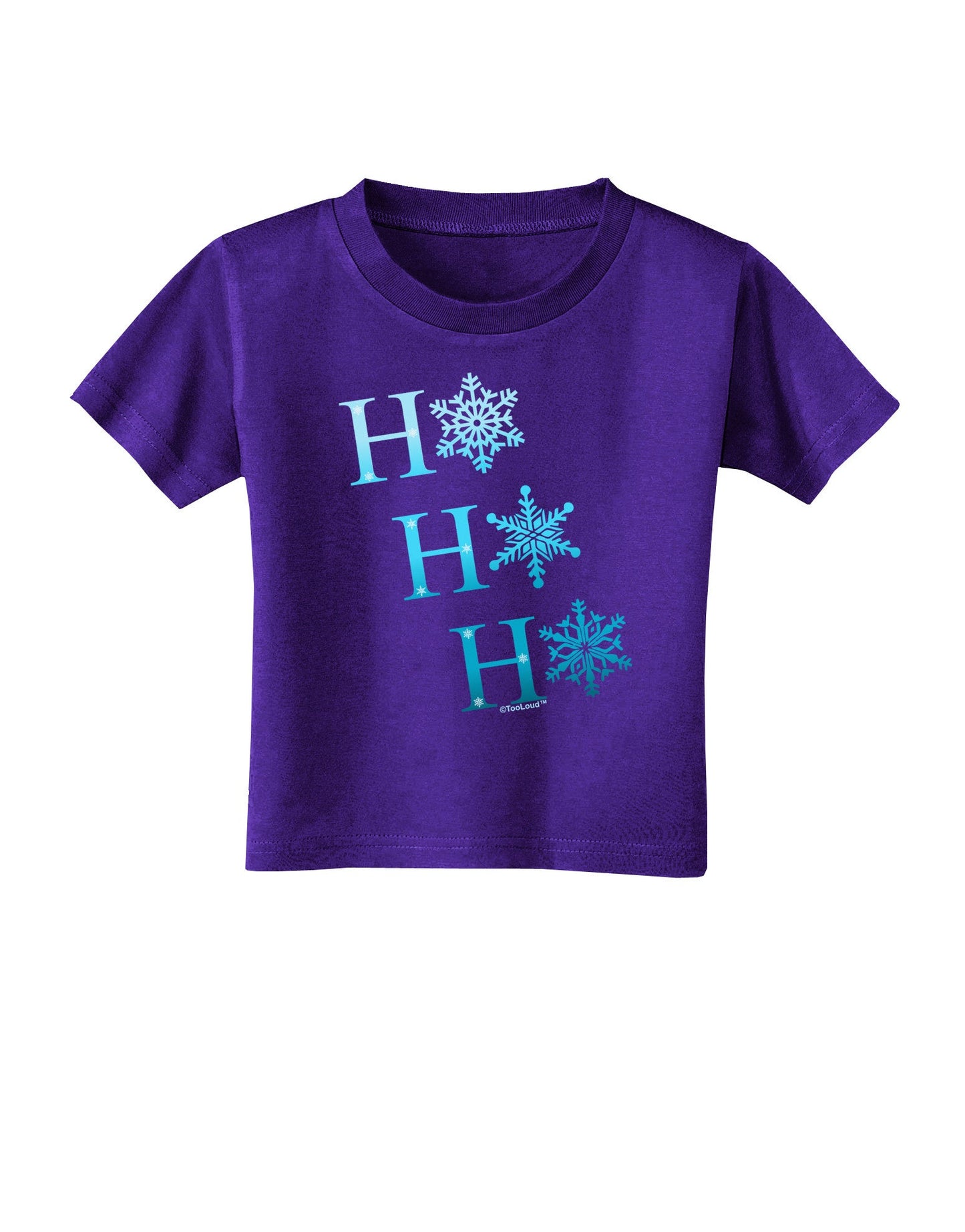 Ho Ho Ho Snowflakes Toddler T-Shirt Dark-Toddler T-Shirt-TooLoud-Purple-2T-Davson Sales