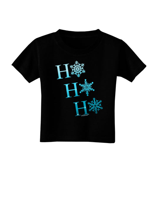 Ho Ho Ho Snowflakes Toddler T-Shirt Dark-Toddler T-Shirt-TooLoud-Black-2T-Davson Sales