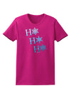 Ho Ho Ho Snowflakes Womens Dark T-Shirt-TooLoud-Hot-Pink-Small-Davson Sales