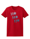 Ho Ho Ho Snowflakes Womens Dark T-Shirt-TooLoud-Red-X-Small-Davson Sales