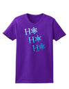 Ho Ho Ho Snowflakes Womens Dark T-Shirt-TooLoud-Purple-X-Small-Davson Sales