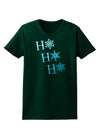 Ho Ho Ho Snowflakes Womens Dark T-Shirt-TooLoud-Forest-Green-Small-Davson Sales