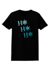 Ho Ho Ho Snowflakes Womens Dark T-Shirt-TooLoud-Black-X-Small-Davson Sales