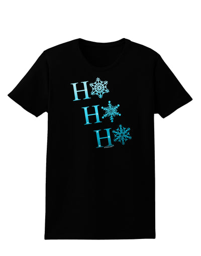 Ho Ho Ho Snowflakes Womens Dark T-Shirt-TooLoud-Black-X-Small-Davson Sales