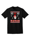 Ho Ho Ho Ugly Christmas Sweater Adult Dark T-Shirt-Mens T-Shirt-TooLoud-Black-Small-Davson Sales