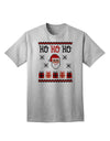 Ho Ho Ho Ugly Christmas Sweater Adult T-Shirt-Mens T-Shirt-TooLoud-AshGray-Small-Davson Sales