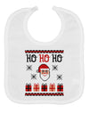 Ho Ho Ho Ugly Christmas Sweater Baby Bib