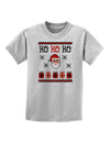 Ho Ho Ho Ugly Christmas Sweater Childrens T-Shirt-Childrens T-Shirt-TooLoud-AshGray-X-Small-Davson Sales