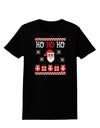 Ho Ho Ho Ugly Christmas Sweater Womens Dark T-Shirt-TooLoud-Black-X-Small-Davson Sales