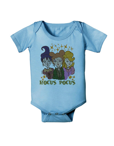 Hocus Pocus Witches Baby Romper Bodysuit-Baby Romper-TooLoud-LightBlue-06-Months-Davson Sales