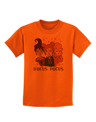 Hocus Pocus Witches Childrens T-Shirt-Childrens T-Shirt-TooLoud-Orange-X-Small-Davson Sales