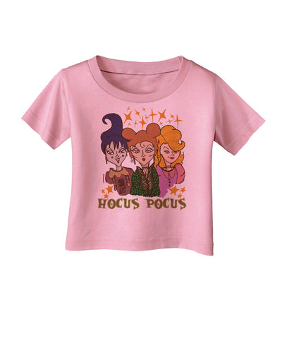 Hocus Pocus Witches Infant T-Shirt-Infant T-Shirt-TooLoud-Candy-Pink-06-Months-Davson Sales
