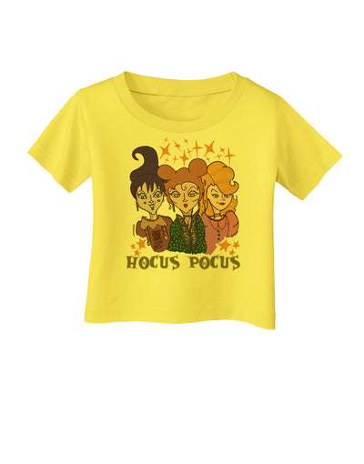 Hocus Pocus Witches Infant T-Shirt-Infant T-Shirt-TooLoud-Yellow-06-Months-Davson Sales