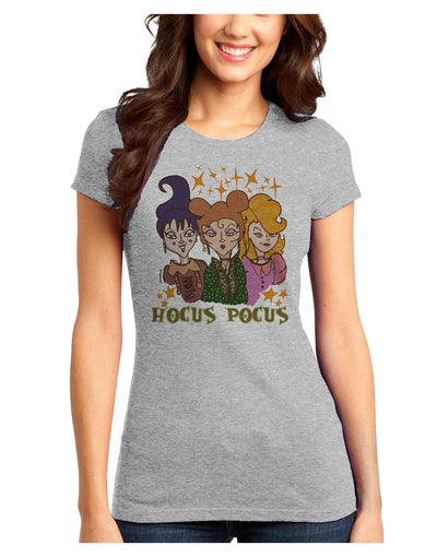 Hocus Pocus Witches Juniors Petite T-Shirt-Womens T-Shirt-TooLoud-Ash-Gray-Juniors Fitted X-Small-Davson Sales