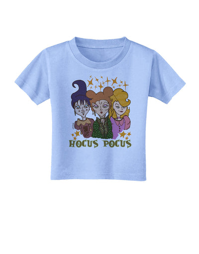 Hocus Pocus Witches Toddler T-Shirt Aquatic Blue 4T Tooloud