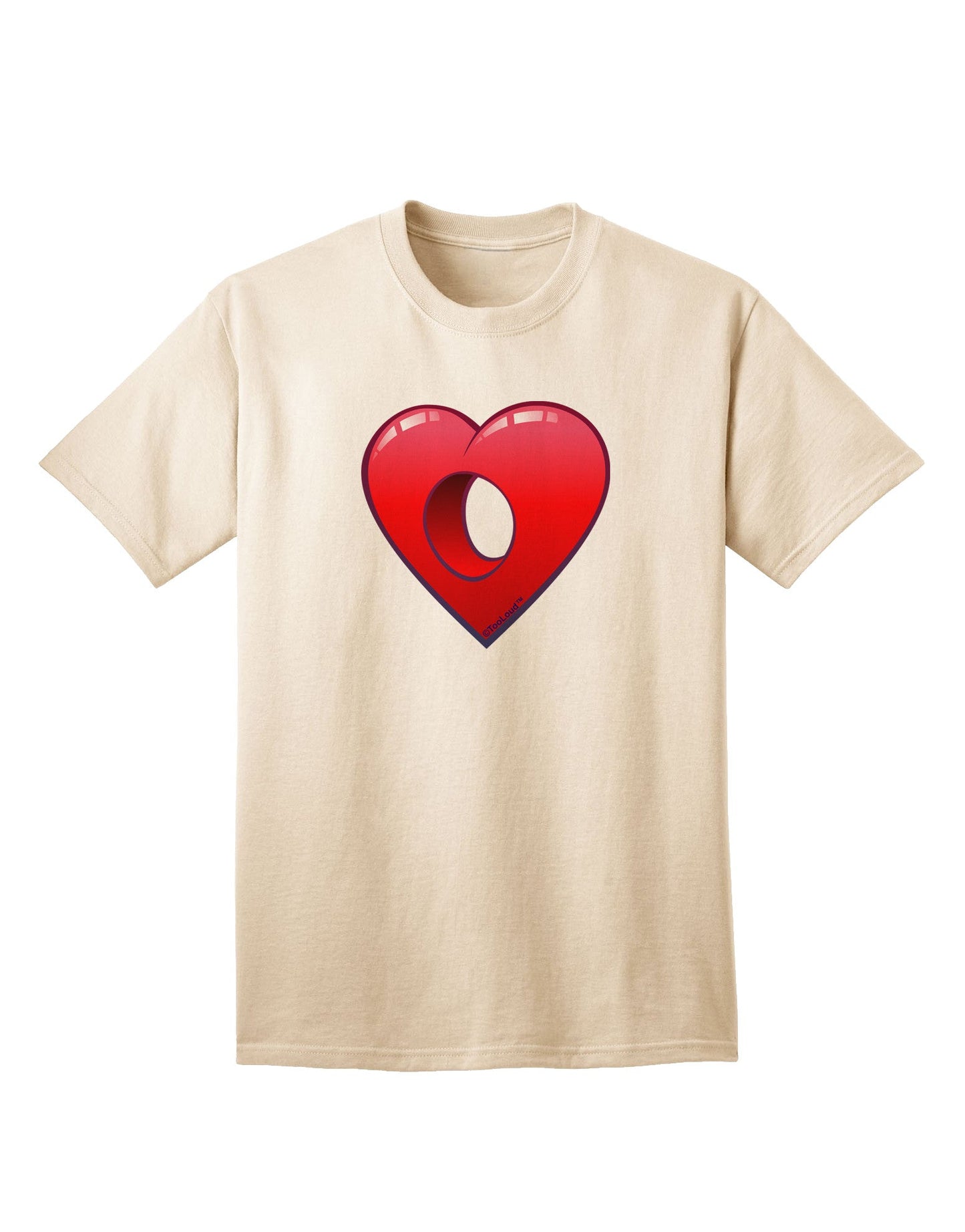 Hole Heartedly Broken Heart Adult T-Shirt-Mens T-Shirt-TooLoud-Natural-Small-Davson Sales