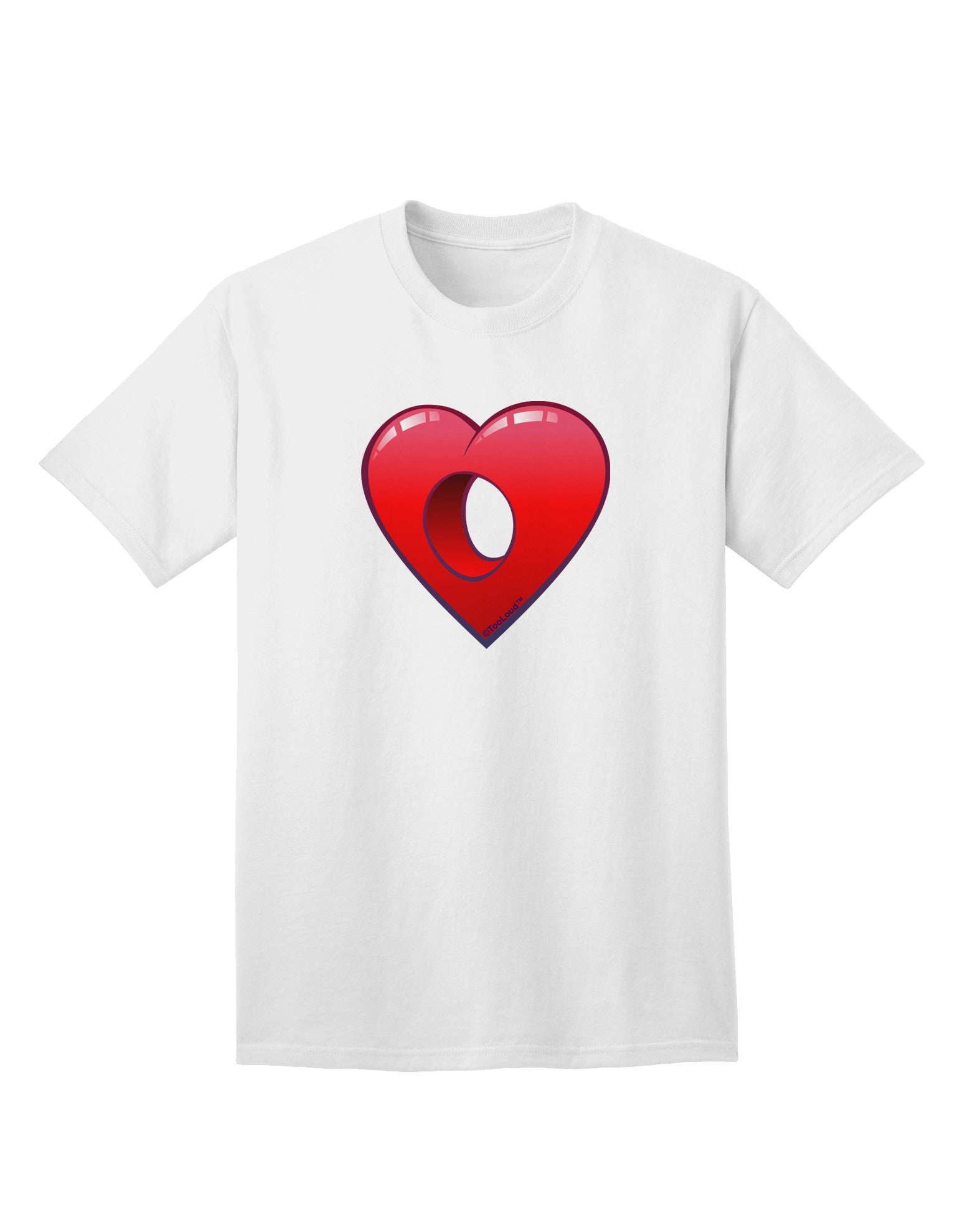 Hole Heartedly Broken Heart Adult T-Shirt-Mens T-Shirt-TooLoud-White-Small-Davson Sales