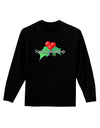 Holly Seasons Greetings Text Adult Long Sleeve Dark T-Shirt by TooLoud-TooLoud-Black-Small-Davson Sales