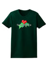 Holly Seasons Greetings Text Womens Dark T-Shirt by TooLoud-Womens T-Shirt-TooLoud-Forest-Green-Small-Davson Sales