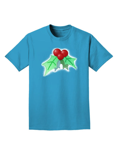 Holly Watercolor Adult Dark T-Shirt-Mens T-Shirt-TooLoud-Turquoise-Small-Davson Sales