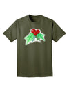 Holly Watercolor Adult Dark T-Shirt-Mens T-Shirt-TooLoud-Military-Green-Small-Davson Sales