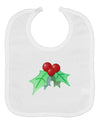 Holly Watercolor Baby Bib