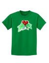 Holly Watercolor Childrens Dark T-Shirt-Childrens T-Shirt-TooLoud-Kelly-Green-X-Small-Davson Sales