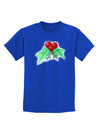 Holly Watercolor Childrens Dark T-Shirt-Childrens T-Shirt-TooLoud-Royal-Blue-X-Small-Davson Sales