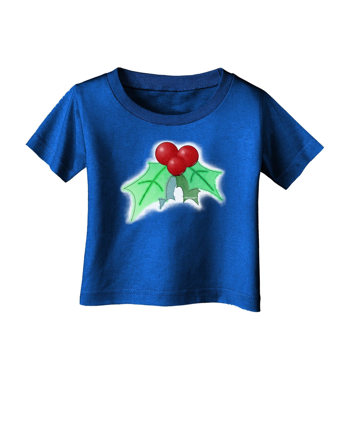 Holly Watercolor Infant T-Shirt Dark-Infant T-Shirt-TooLoud-Royal-Blue-06-Months-Davson Sales