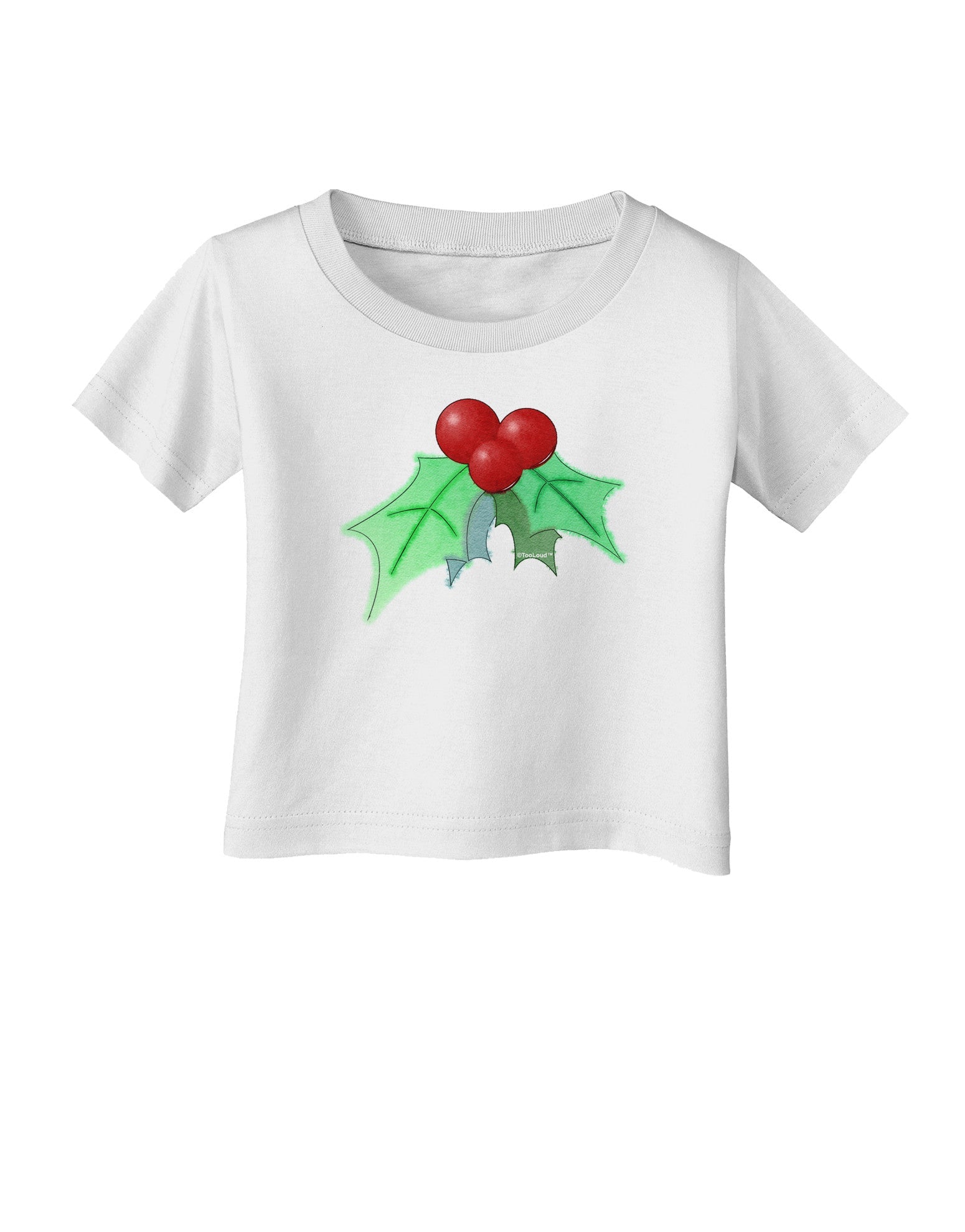 Holly Watercolor Infant T-Shirt-Infant T-Shirt-TooLoud-White-06-Months-Davson Sales