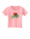 Holly Watercolor Toddler T-Shirt-Toddler T-Shirt-TooLoud-Candy-Pink-2T-Davson Sales