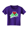 Holly Watercolor Toddler T-Shirt Dark-Toddler T-Shirt-TooLoud-Purple-2T-Davson Sales