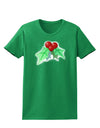 Holly Watercolor Womens Dark T-Shirt-TooLoud-Kelly-Green-X-Small-Davson Sales