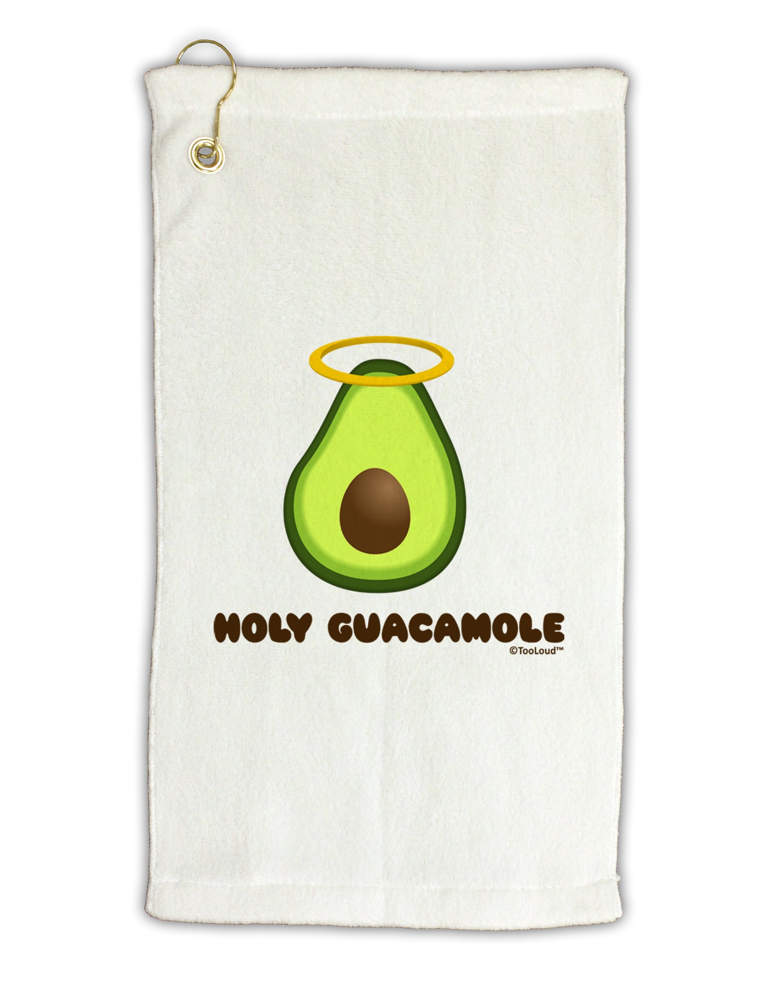 Holy Guacamole Design Micro Terry Gromet Golf Towel 16 x 25 inch by TooLoud-Golf Towel-TooLoud-White-Davson Sales