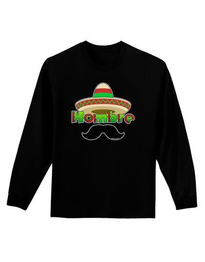 Hombre Sombrero Adult Long Sleeve Dark T-Shirt-TooLoud-Black-Small-Davson Sales