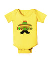 Hombre Sombrero Baby Romper Bodysuit by TooLoud-Baby Romper-TooLoud-Yellow-06-Months-Davson Sales