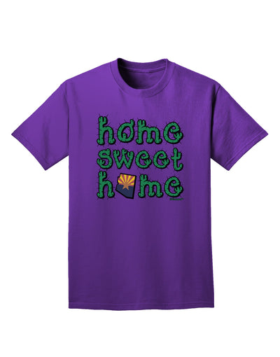 Home Sweet Home - Arizona - Cactus and State Flag Adult Dark T-Shirt by TooLoud-Mens T-Shirt-TooLoud-Purple-Small-Davson Sales