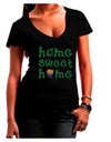 Home Sweet Home - Arizona - Cactus and State Flag Juniors V-Neck Dark T-Shirt by TooLoud-Womens V-Neck T-Shirts-TooLoud-Black-Juniors Fitted Small-Davson Sales