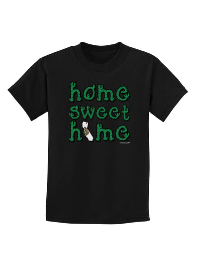 Home Sweet Home - California - Cactus and State Flag Childrens Dark T-Shirt by TooLoud-Childrens T-Shirt-TooLoud-Black-X-Small-Davson Sales