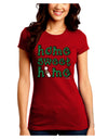 Home Sweet Home - California - Cactus and State Flag Juniors Crew Dark T-Shirt by TooLoud-T-Shirts Juniors Tops-TooLoud-Red-Juniors Fitted Small-Davson Sales