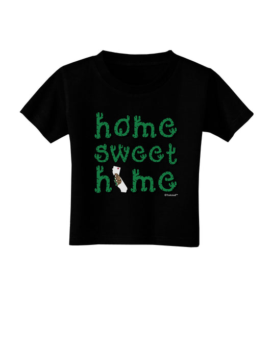 Home Sweet Home - California - Cactus and State Flag Toddler T-Shirt Dark by TooLoud-TooLoud-Black-2T-Davson Sales