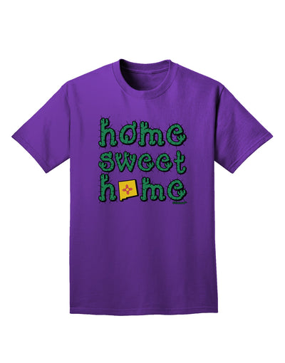 Home Sweet Home - New Mexico - Cactus and State Flag Adult Dark T-Shirt by TooLoud-Mens T-Shirt-TooLoud-Purple-Small-Davson Sales