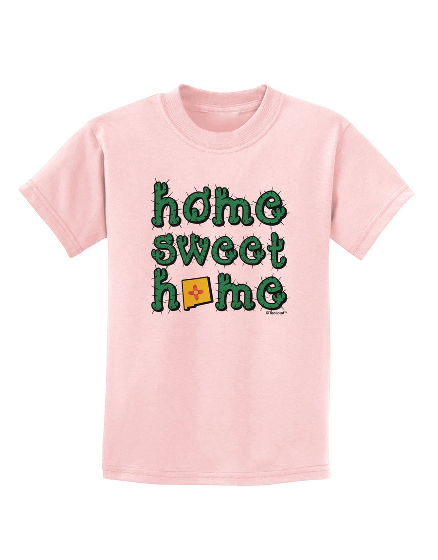 Home Sweet Home - New Mexico - Cactus and State Flag Childrens T-Shirt by TooLoud-Childrens T-Shirt-TooLoud-White-X-Small-Davson Sales